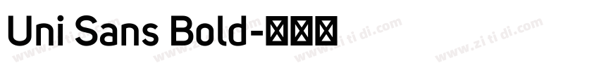 Uni Sans Bold字体转换